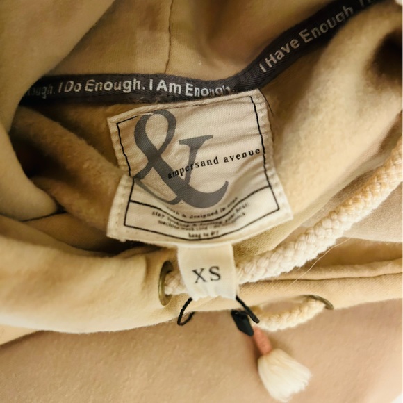 Ampersand Color block Surf Hoodie Pink & Tan XS - Picture 2 of 5
